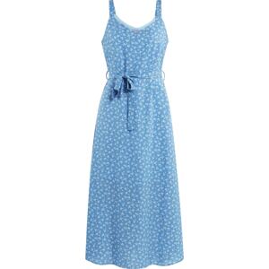 MYMO Letní šaty nebeská modř / bílá