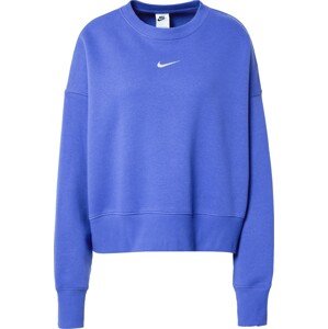 Nike Sportswear Mikina svítivě fialová / bílá