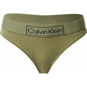 Calvin Klein Underwear Tanga olivová / černá