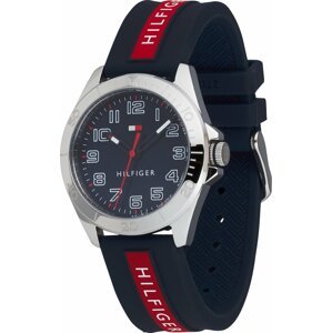 TOMMY HILFIGER Analogové hodinky modrá / červená / stříbrná / bílá