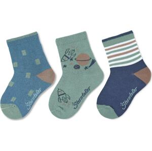 STERNTALER Ponožky modrá / námořnická modř / zelená / mix barev
