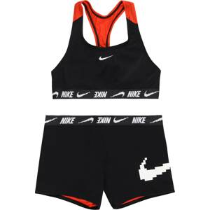 Nike Swim Sportovní plavky oranžová / černá / bílá