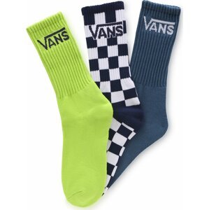 VANS Ponožky marine modrá / noční modrá / limetková / bílá
