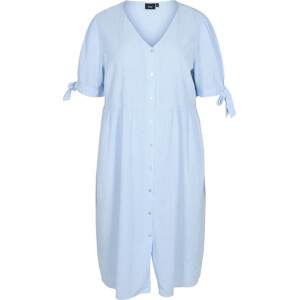 Zizzi Košilové šaty 'XGILA' chladná modrá / pastelová modrá