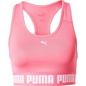 PUMA Sportovní podprsenka pink / bílá