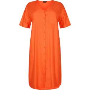 Zizzi Košilové šaty 'Mayse' svítivě oranžová