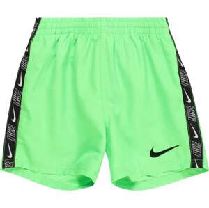 Nike Swim Sportovní plavky svítivě zelená / černá / bílá