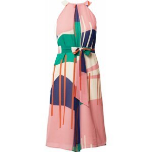 ESPRIT Šaty tyrkysová / indigo / růžová / oranžově červená / přírodní bílá