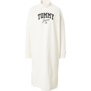 Tommy Jeans Šaty černá / bílá