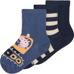 NAME IT Ponožky 'PEPPAPIG' béžová / námořnická modř / chladná modrá