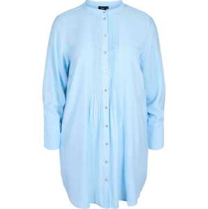 Zizzi Košilové šaty 'XCLARU' nebeská modř / stříbrná