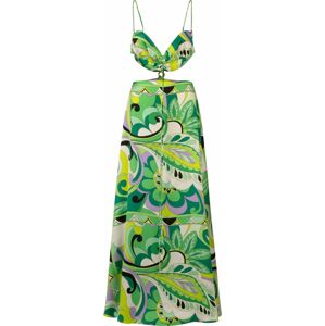 APART Letní šaty krémová / hnědá / zelená / fialová