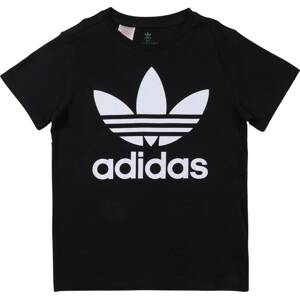 Tričko 'Trefoil' adidas Originals černá / bílá
