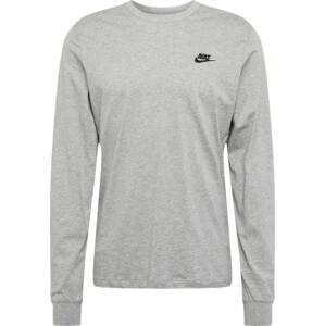 Tričko Nike Sportswear šedá / černá