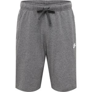 Kalhoty Nike Sportswear tmavě šedá / bílá