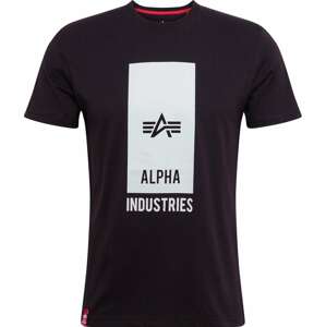 Tričko alpha industries šedá / černá / bílá