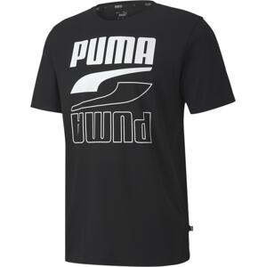 Funkční tričko 'Rebel' Puma černá / bílá