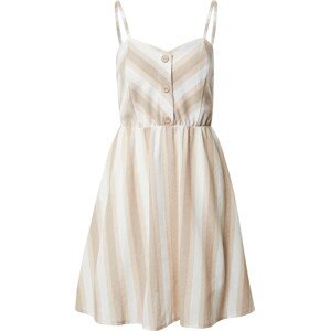 Letní šaty 'Ava' Hailys světle béžová / bílá