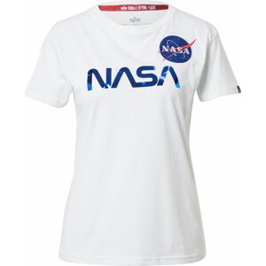 Tričko 'NASA' alpha industries modrá / bílá