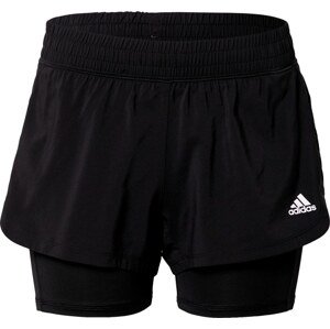 Sportovní kalhoty 'Pacer 3-Stripes Two-In-One' ADIDAS SPORTSWEAR černá / bílá