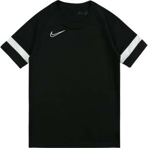 Funkční tričko 'Academy' Nike černá / bílá
