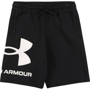 Sportovní kalhoty 'Rival' Under Armour černá / bílá