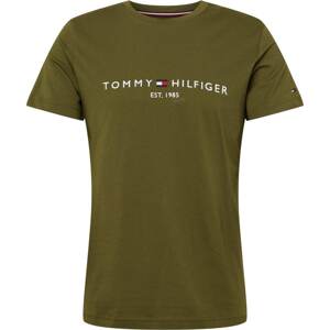 Tričko Tommy Hilfiger tmavě modrá / olivová / červená / bílá