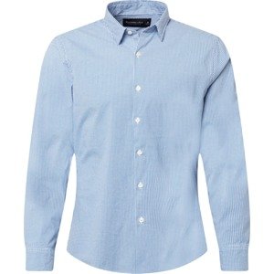 Košile 'POPLIN' Abercrombie & Fitch modrá / bílá