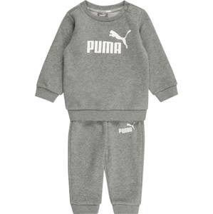 Joggingová souprava Puma šedý melír / bílá