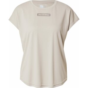 Funkční tričko 'Tola' Hummel šedobéžová / režná / bílá