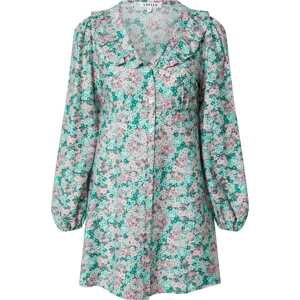 Košilové šaty 'Lili' EDITED zelená / nefritová / trávově zelená / světle fialová