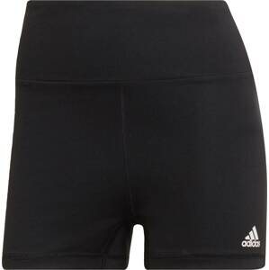 Sportovní kalhoty 'Essentials High-Waisted' ADIDAS SPORTSWEAR černá / bílá