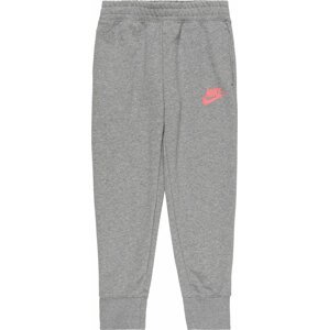 Kalhoty Nike Sportswear šedý melír / pitaya