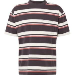 Tričko Abercrombie & Fitch pastelově červená / černá / bílá