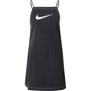 Letní šaty Nike Sportswear černá / bílá