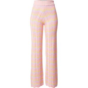 Kalhoty 'CLEMENCE' Damson Madder žlutá / fialová / růžová