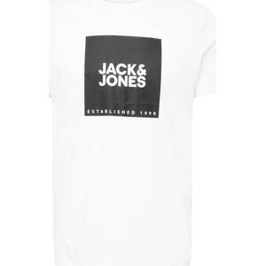 Tričko 'LOCK' jack & jones černá / bílá
