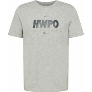 Funkční tričko 'HWPO' Nike šedý melír / černá