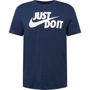 Tričko Nike Sportswear námořnická modř / bílá