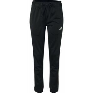 Sportovní kalhoty 'Primegreen Essentials Warm-Up Tapered 3-Stripes' ADIDAS SPORTSWEAR černá / bílá