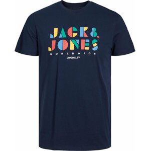 Tričko 'PALETTE' jack & jones námořnická modř / mix barev