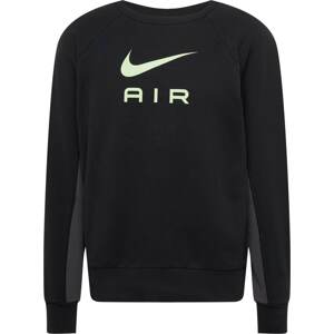 Mikina Nike Sportswear šedá / pastelově zelená / černá