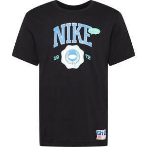Funkční tričko Nike světlemodrá / mátová / černá / bílá