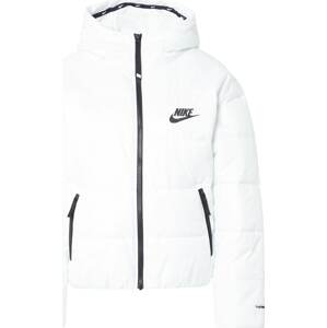 Zimní bunda Nike Sportswear černá / bílá