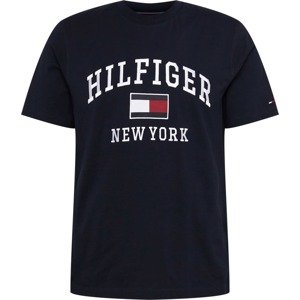 Tričko Tommy Hilfiger noční modrá / karmínově červené / bílá