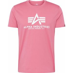 Tričko alpha industries světle růžová / bílá