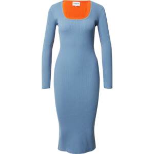 Šaty 'AIMEE' FRNCH PARIS kouřově modrá / oranžová