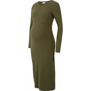 Úpletové šaty 'GINNA' Mamalicious olivová