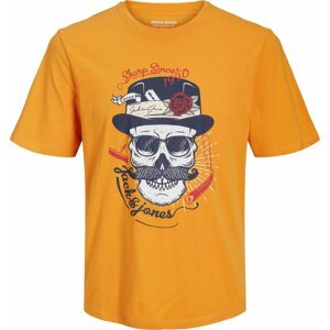 Tričko 'Roxbury' jack & jones námořnická modř / oranžová / červená / bílá