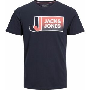 Tričko 'Logan' jack & jones tmavě modrá / červená / bílá